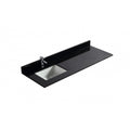 Galaxy noir 60", Dessus de vanité en granite avec lavabo en porcelaine sous-plan