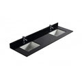 Galaxy 72", Dessus de vanité en granite noir avec 2 lavabo en porcelaine sous-plan