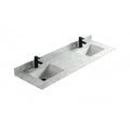 Carrara blanc 72", Dessus de vanité en marbre avec deux lavabos en porcelaine sous-plan