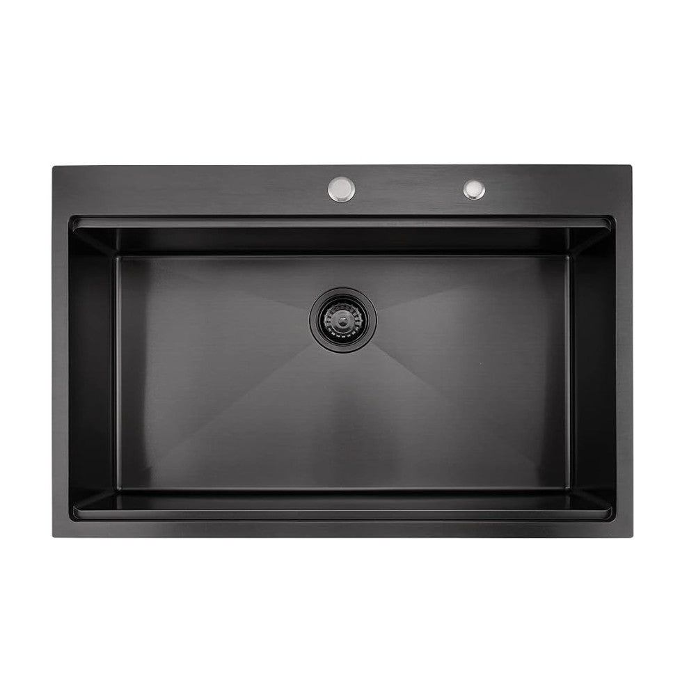 Évier de cuisine, 33 x 22'', noir nano