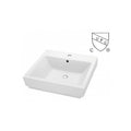 Axis, Lavabo en porcelaine semi encastré