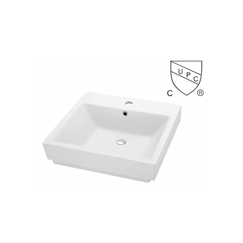 Axis, Lavabo en porcelaine semi encastré