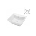 Bora, Lavabo en porcelaine semi encastré