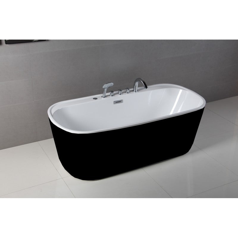 Bain autoportant 59 noir et blanc lustré – Volos