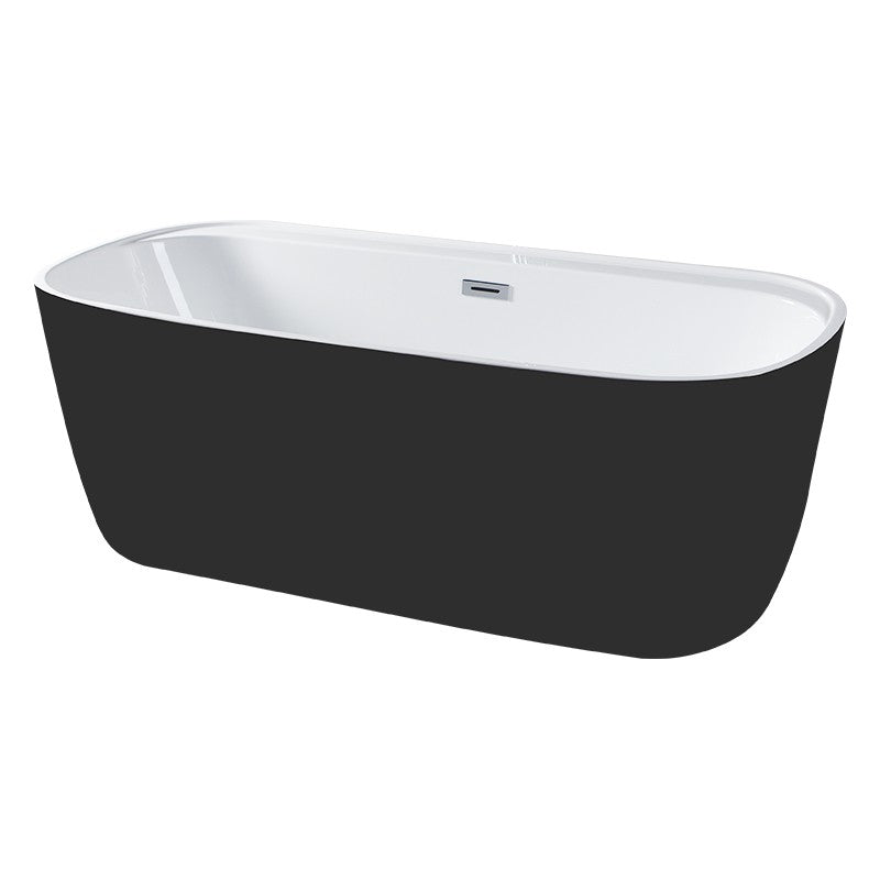 Bain autoportant 67 noir et blanc lustré – Volos