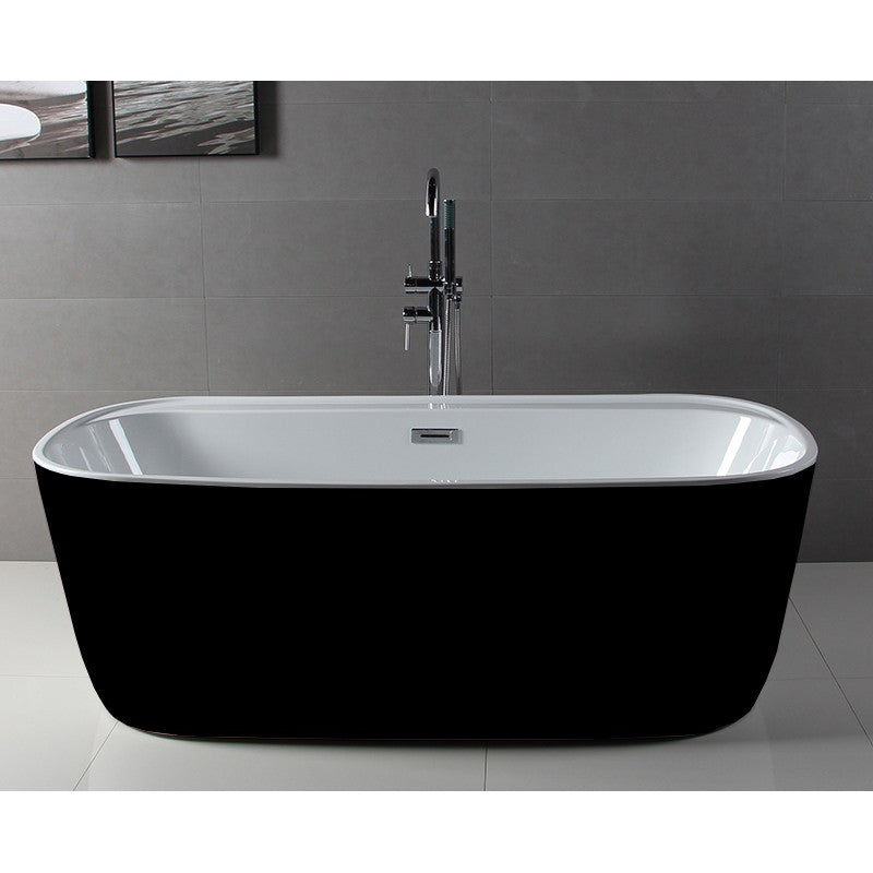 Bain autoportant 67 noir et blanc lustré – Volos