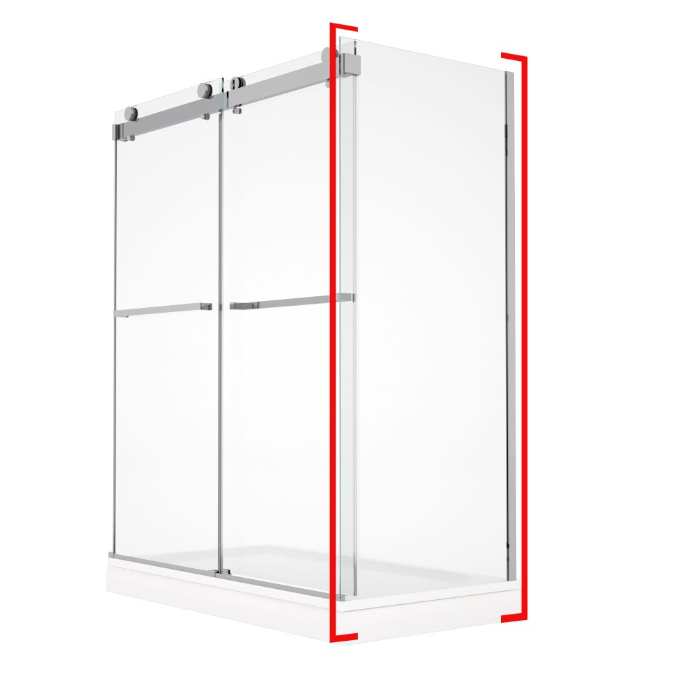 Waka, Porte de douche chrome - Grandeur: 32"